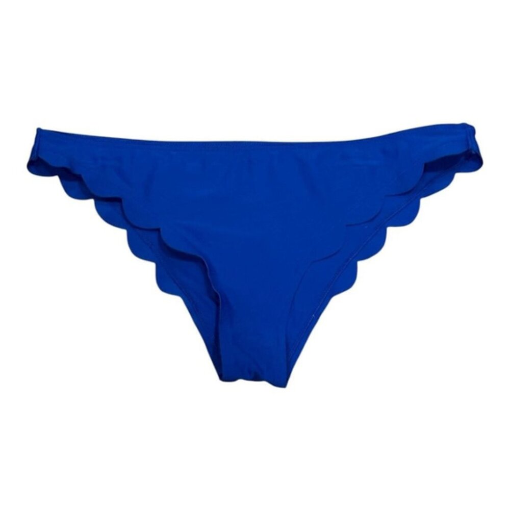 Abercrombie & Fitch Bikini Bottom Womens XL Blue Scallop Edge Swim Hipster Trim